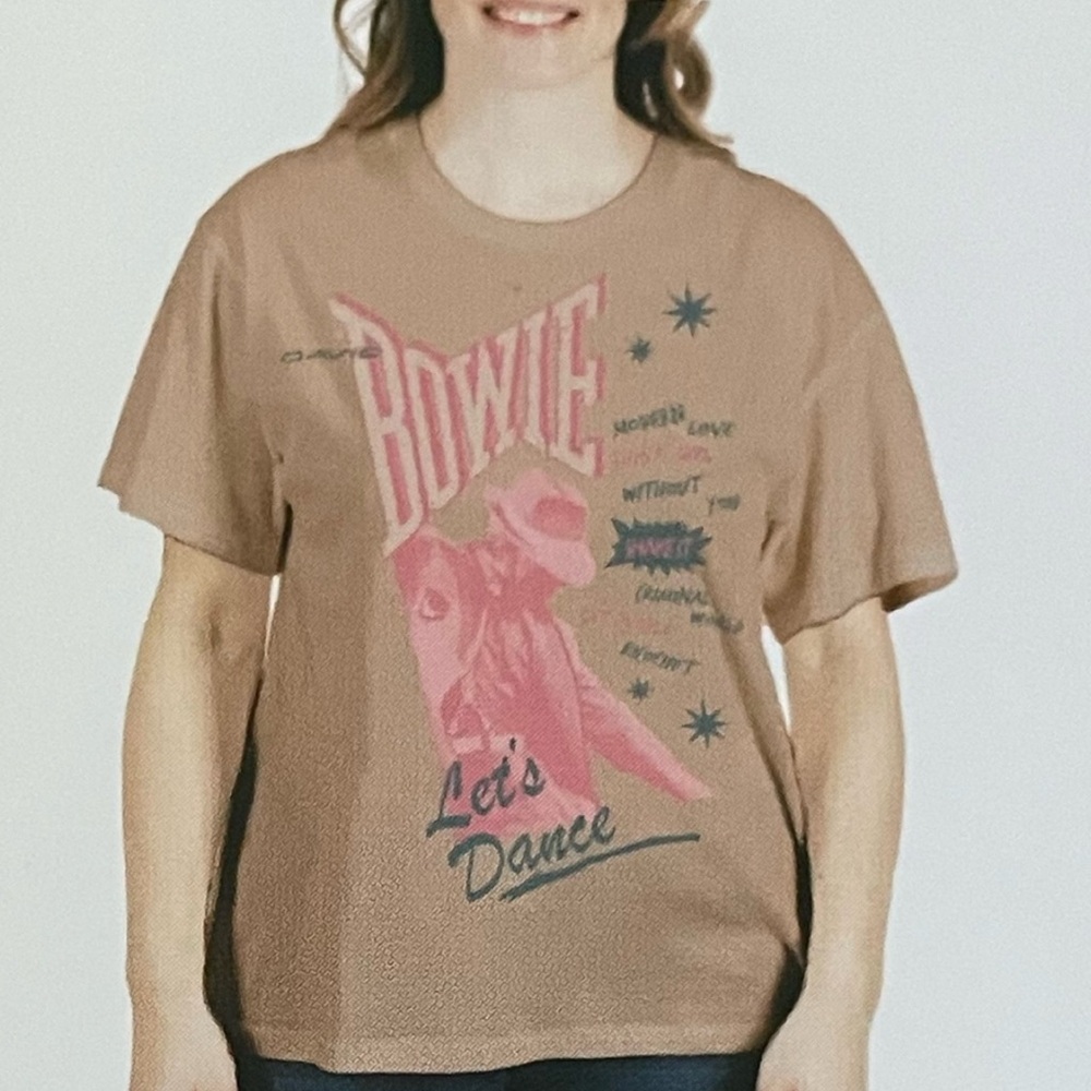 David Bowie Official Band Tee Vintage Lightweight Crewneck Short Sleeve Graphic